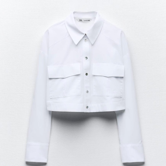 Cropped Poplin Shirt - Picture 1 of 4